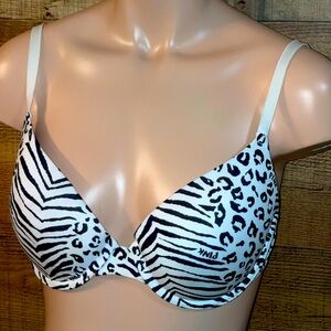 Victoria's Secret PINK leopard push up print bra